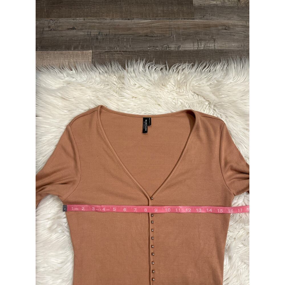 Marciano stretch ribbed buttery soft thong bodysuit L - Picture 4 of 7